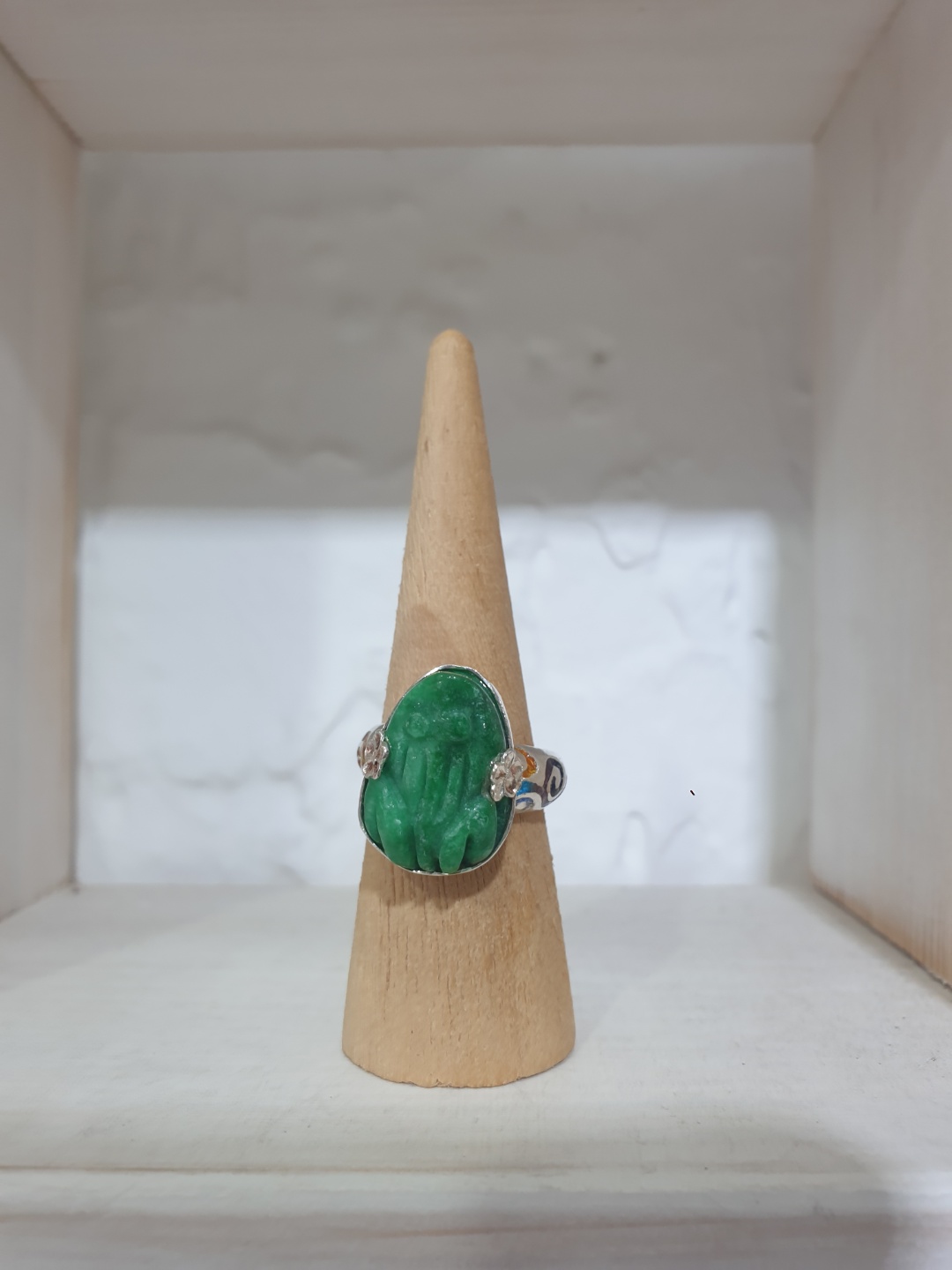 [칠보공방] 복을 부르는 비취 두꺼비 순은 반지 공방에서 직접 만든 순은공예